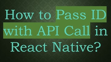 How to Pass ID with API Call in React Native?