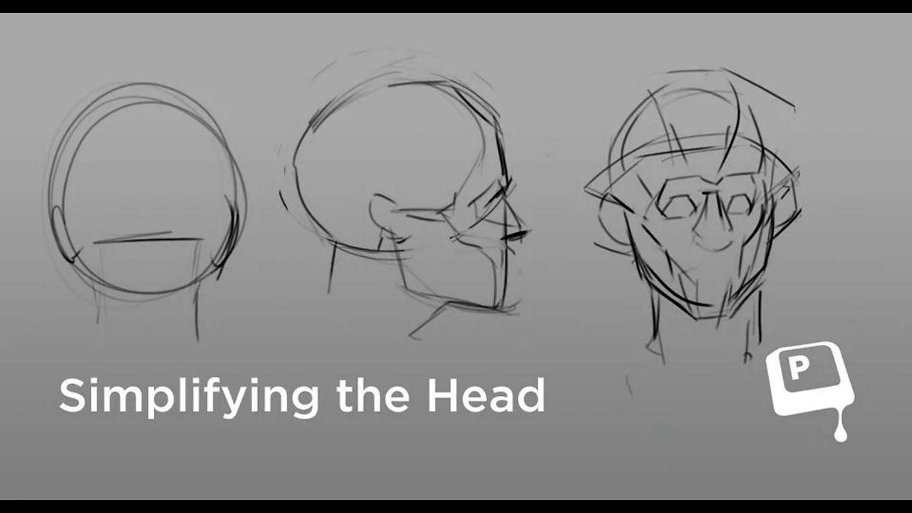 6-5) Упрощение формы головы (Simplify the Head) (CtrlPaint.com) - YouTube