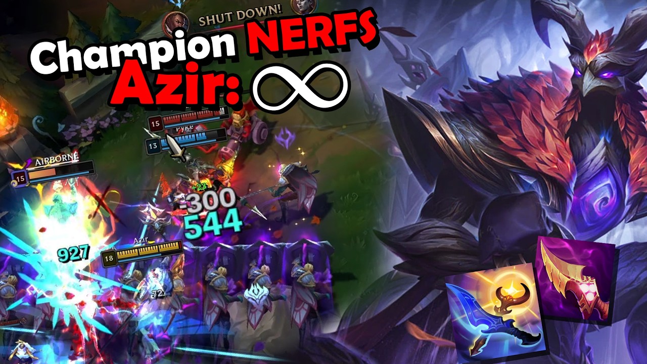 Azir getting NERFED again! - YouTube