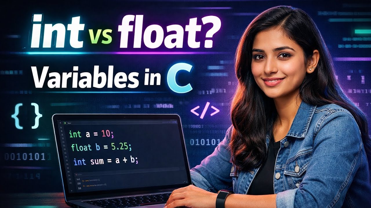 Variables & Data Types in C | int vs float | DevVybe - YouTube