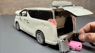 Unboxing the Luxurious Toyota Vellfire 1/18 Diecast Model with Power Sliding Doors #diecast #car 