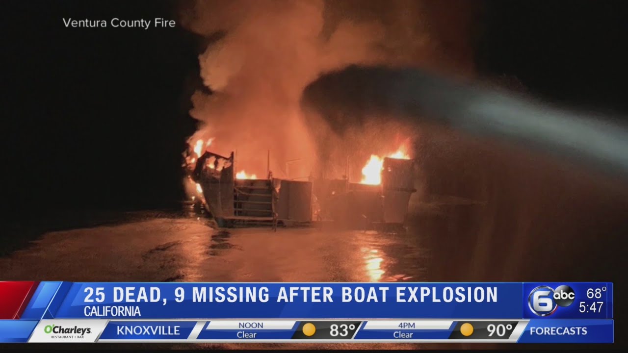 At least 25 confirmed dead in boat fire in California