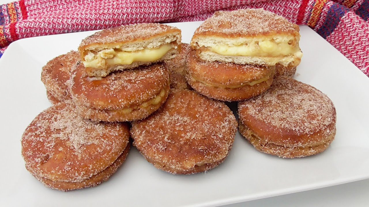GALLETAS FRITAS RELLENAS de NATILLAS