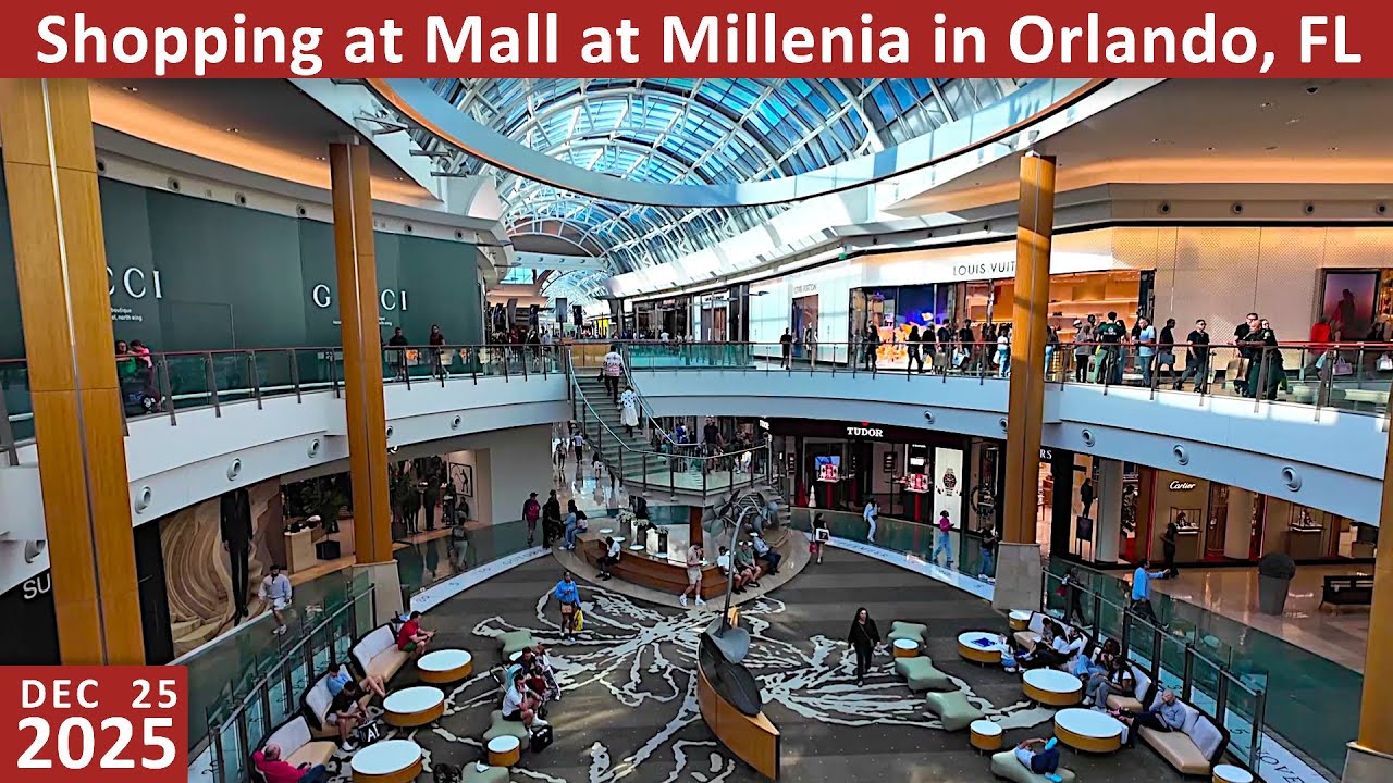 Покупки в торговом центре Mall at Millenia в канун Рождества - 4200 Conroy Rd, Orlando, FL 32839
