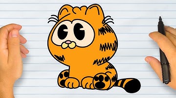 How to Draw Baby Garfield | Step by Step Simple and Easy