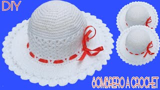 Sombrero de PLAYA tejido a crochet (TODAS LAS MEDIDAS)