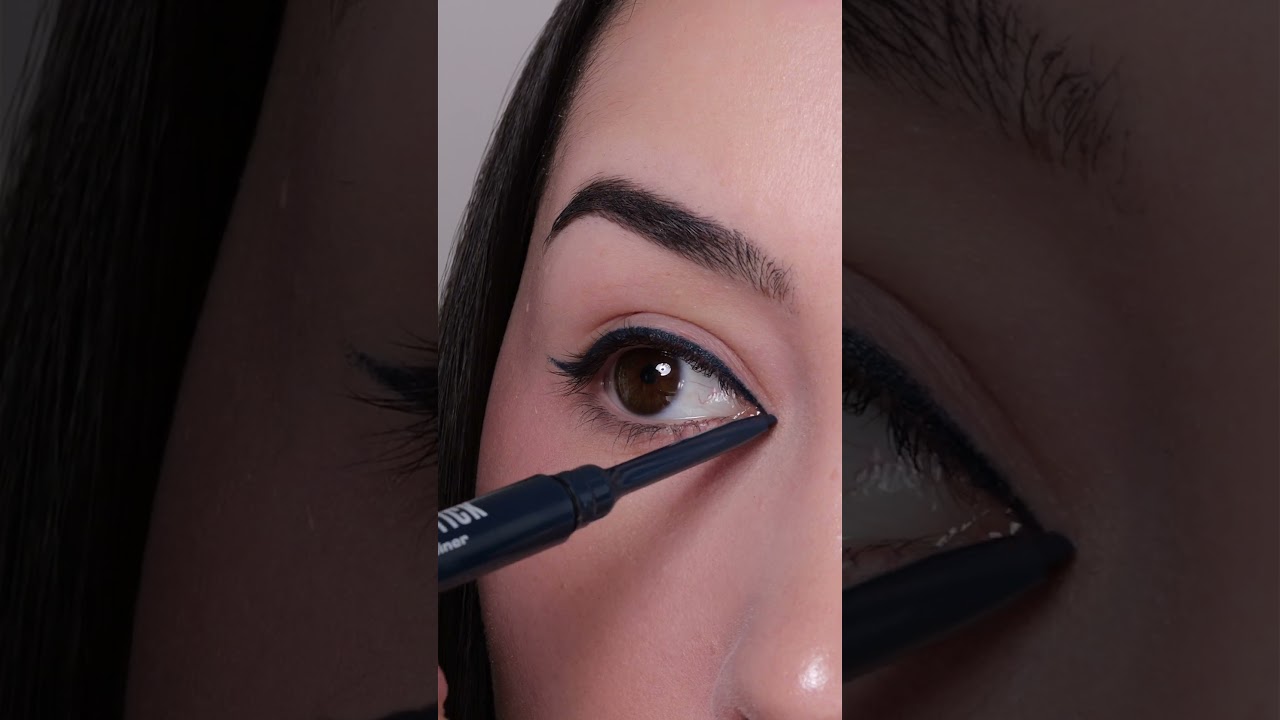 Blue Winged Liner Look Using the Urban Decay 24/7 Liquid Stick Retractable Liner in Rough Waves