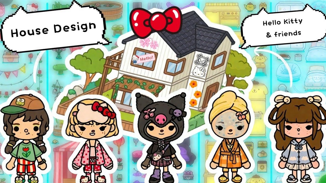 Идеи дизайна дома Hello Kitty и ее друзей ✨️ TOCA BOCA ♡ toca life world ♡ НОВОЕ ОБНОВЛЕНИЕ