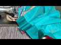 How to stitch the saree fall on normal machine and hemming two types method in telugu