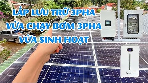 Hệ thống điện NLMT Hybrid 8kw 3pha vừa bơm tưới 3pha, vừa điện sinh hoạt