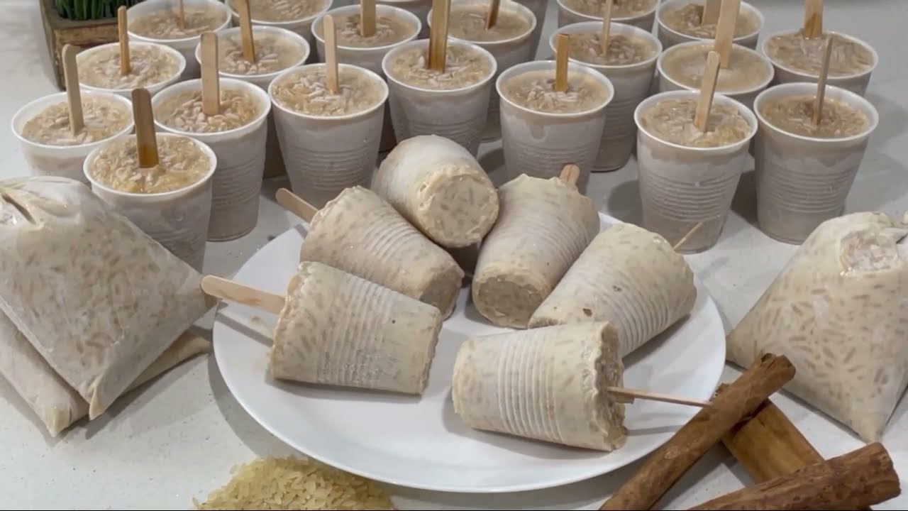 Paletas Heladas de Arroz Con Leche- Cremosas, Receta Económica Para Vender! SIN LECHE CONDENSADA.