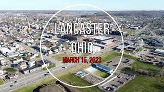 Lancaster Ohio on March 15, 2023 drone view in 4k