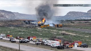 Lanes reopened and evacuation order lifted after I-40 derailment fire