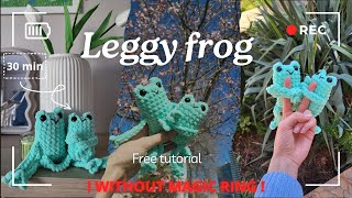 crochet LEGGY FROG tutorial EN