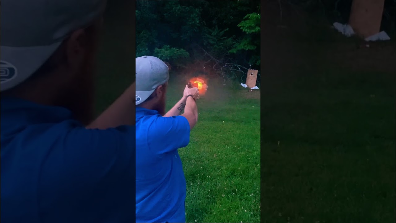 Shooting the Canik in low light (cool muzzle flash) 