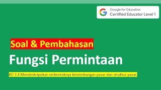 Cara Cepat Mencari Fungsi Permintaan - SOAL PEMBAHASAN EKONOMI SMA KELAS X
