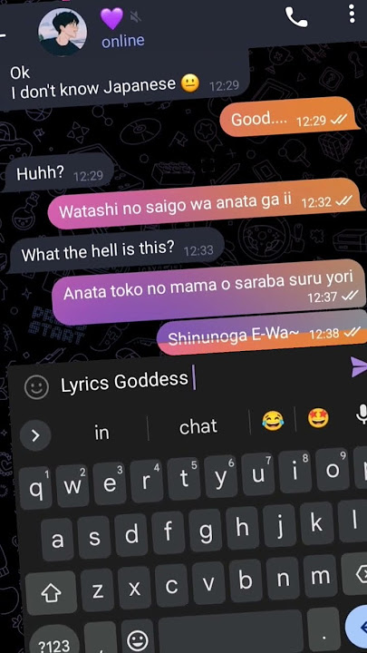 Shinunoga E-Wa lyrics chat prank 😂|| lyrics Goddess chat  #edit #v