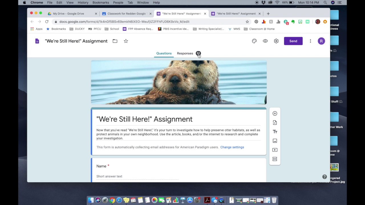 Google Classroom: Using Google Forms - YouTube