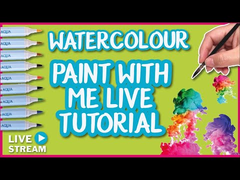 Paint with me - Watercolor Live tutorial - YouTube