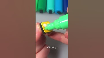 Drawing BUT on a KEYBOARD with Posca Markers! S is for SpongeBob! Part 4! #shorts