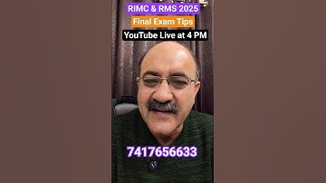 RMS Exam 2025 and RIMC Exam 2025 Tips for RMS and RIMC Exam Date 07 December 2025