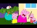 Zombie apocalypse zombies appear at peppa pig house  peppa pig funny animation