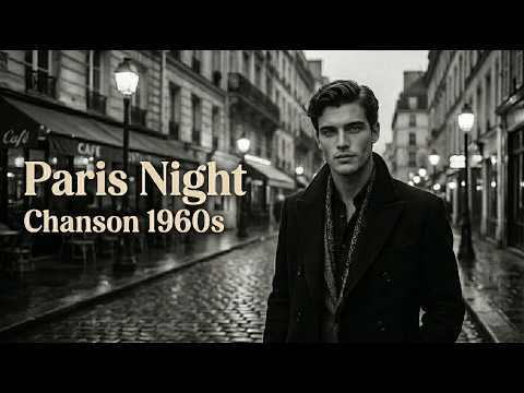 Paris Night Chanson 1960s , Paris Café Chanson ☕ Vintage French Love Songs at Night