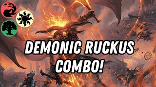 Demonic Ruckus is Broken! Aura Combo featuring Light-Paws! Standard MTG Arena.