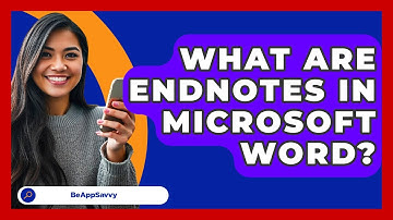 What Are Endnotes In Microsoft Word? - Be App Savvy