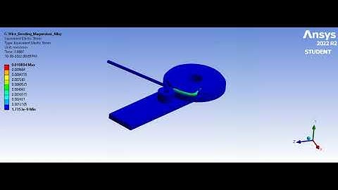 Wire Bending: Static Structural Analysis [Case 3: Equivalent Elastic Strain] // ANSYS
