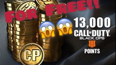 How To Get Free Cod Points In BO4!!