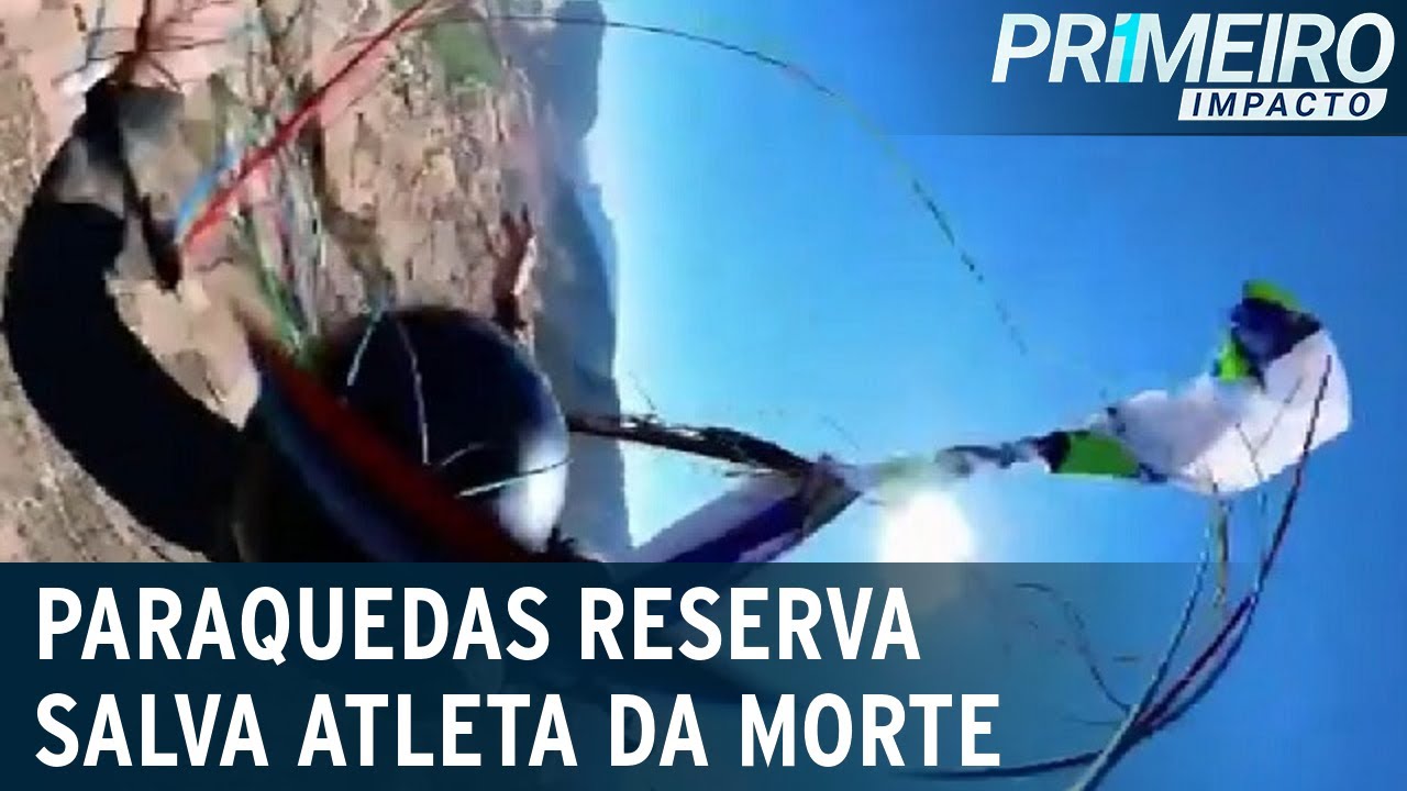 VÍDEO: Saltador de parapente escapa segundos antes de impacto com