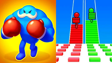 Punchy Race VS Bridge Race Max All Levels Gameplay Android,iOS NEW UPDATE