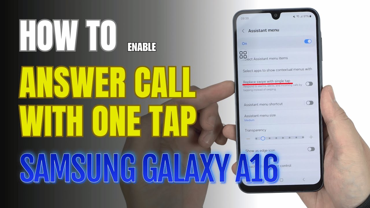 How to Answering Calls with One Tap on Samsung Galaxy A16 - YouTube