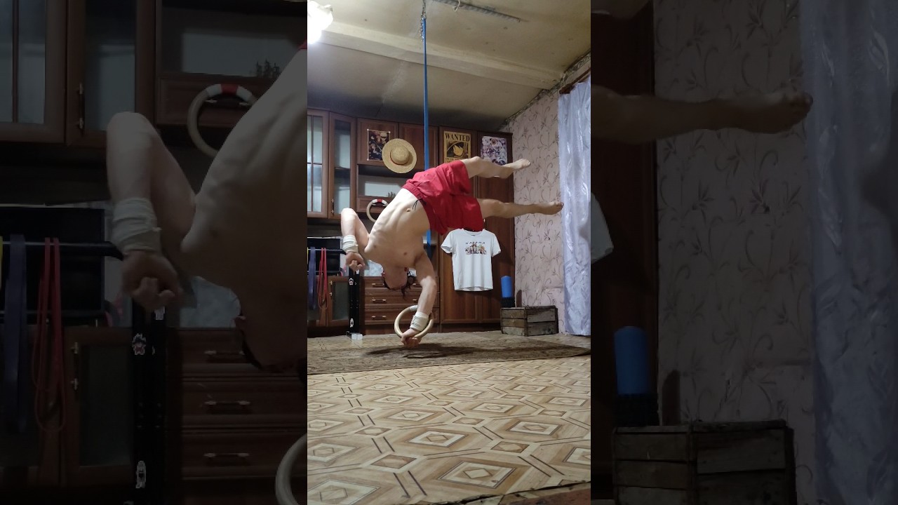 One Arm Handstand Flag on ring! ⭕