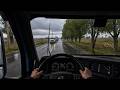 ASMR Rainy Country Road Truck Drive | Realistic Delivery Sounds (No Music, No Commentary)