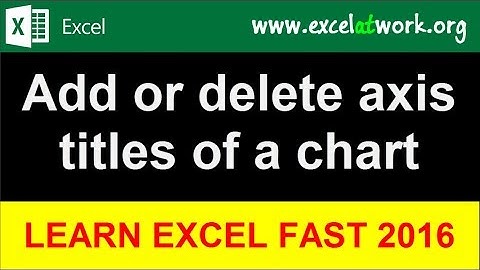 Add or delete axis titles of a chart - Learn Excel Fast - Excel 2016