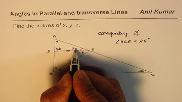 Angles in a Triangle with Parallel Lines