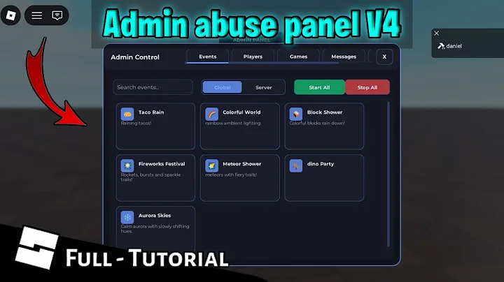 how to make Admin abuse panel V4 | Roblox Studio Tutorial