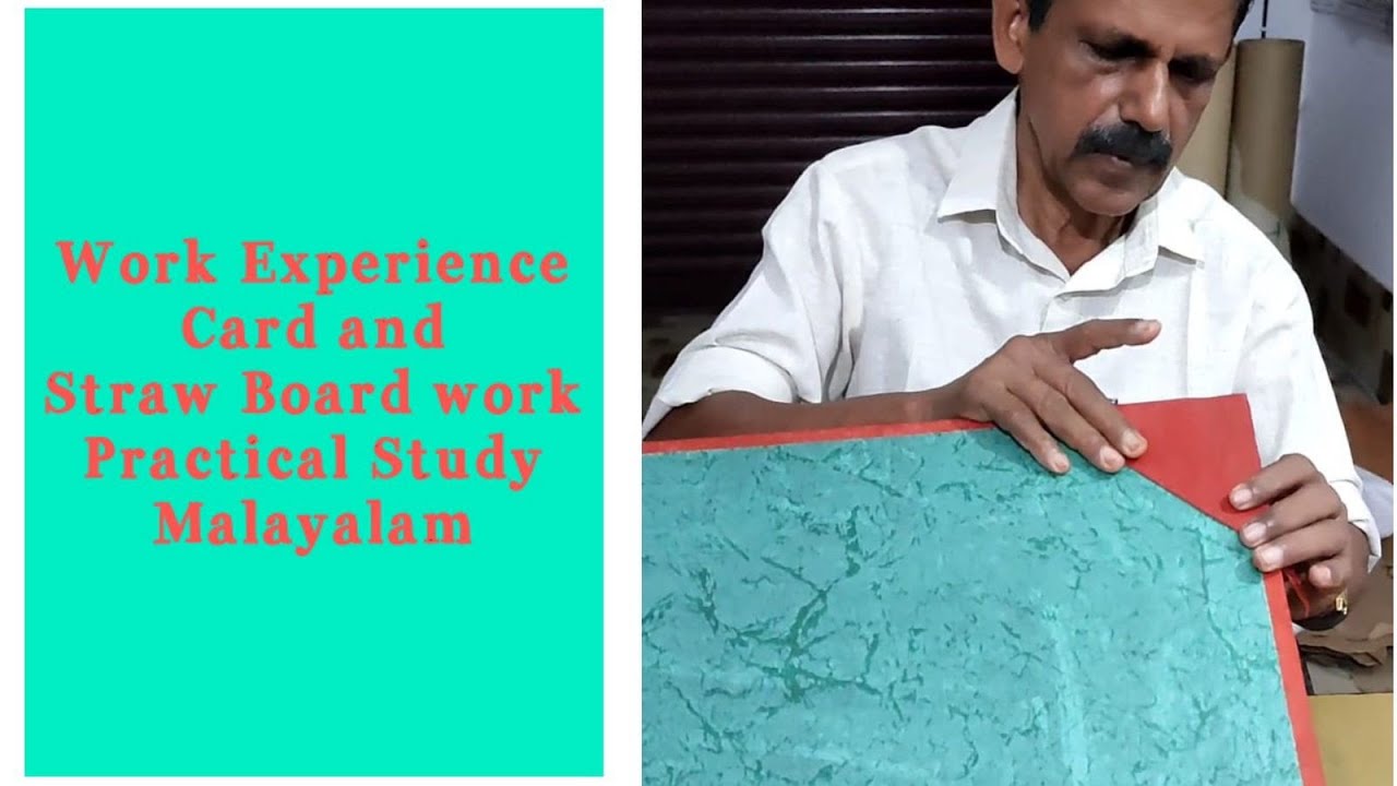 Work Experience Card and Straw Board work Practical Study