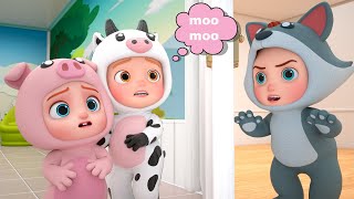 moo moo oink oink animal sound song nursery rhymes kids
