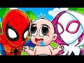 ¡BEBE NOOB SE CONVIRTIO EN EL HIJO DE SPIDERMAN Y SU NOVIA! 😱👶🕸  BEBE NOOB SPIDER-MAN EN MINECRAFT