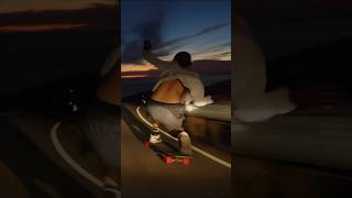 Skateboarding down a mountain.. at night??
