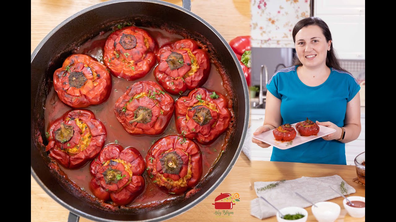 ARDEI UMPLUTI CU CARNE - LA CUPTOR! #ardeiumpluti #reteteaby #abyblajan