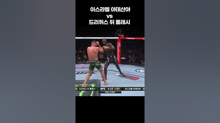 드리퀴스 뒤 플레시 vs 이스라엘 아데산야 [격투라이트] #ufc