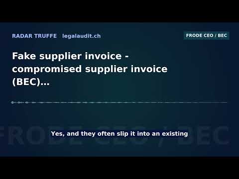 Fake supplier invoice — compromised supplier invoice (BEC)