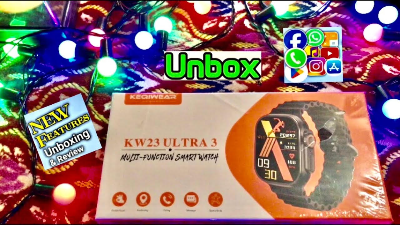 KW23 Ultra 3 Smart Watch | Unboxing⚡️| Review
