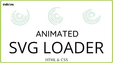 Create A SVG Loader Animation Using Only HTML & CSS | SVG Loader Animation
