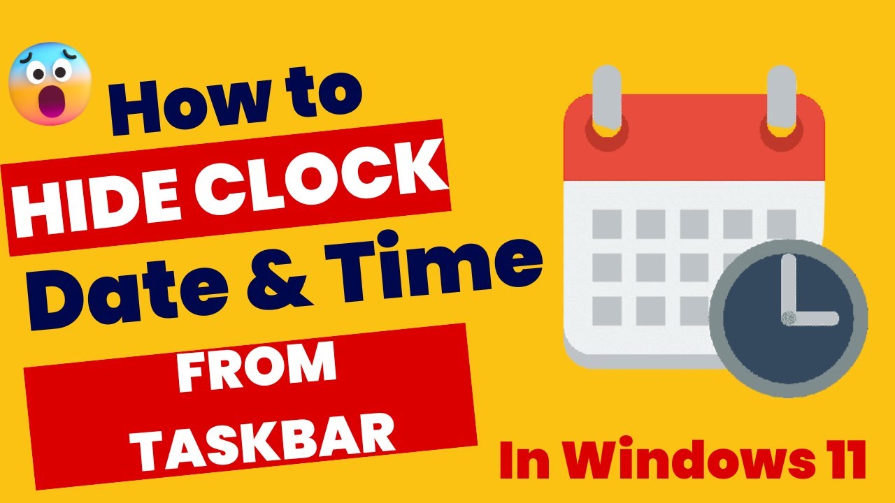 Show or Hide the Date on the Windows 11 Taskbar Clock No