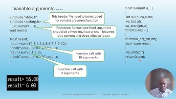 Functions with variable arguments in C